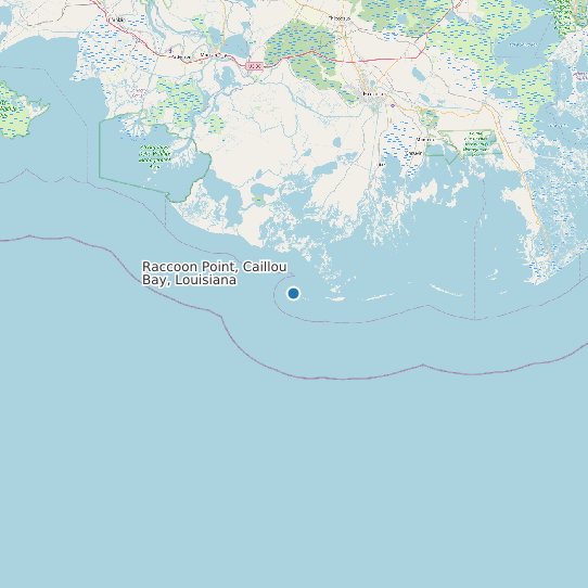 Raccoon Point, Caillou Bay, Louisiana map