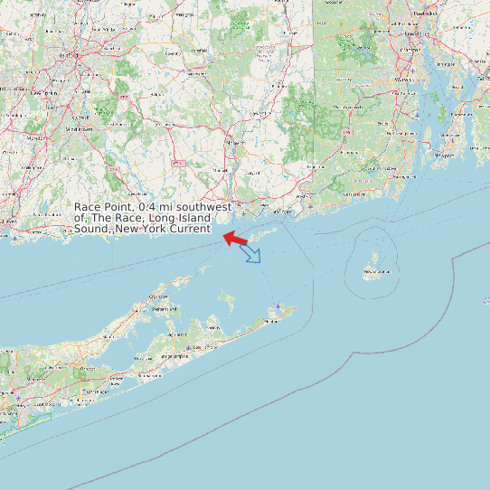 Race Point, 0.4 mi southwest of, The Race, Long Island Sound, New York Current map