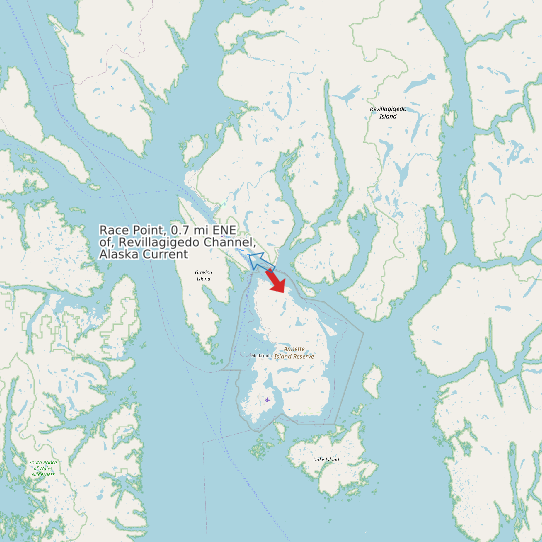 Race Point, 0.7 mi ENE of, Revillagigedo Channel, Alaska Current map