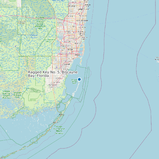 Ragged Key No. 5, Biscayne Bay, Florida map