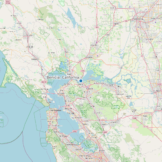 Benicia, California map