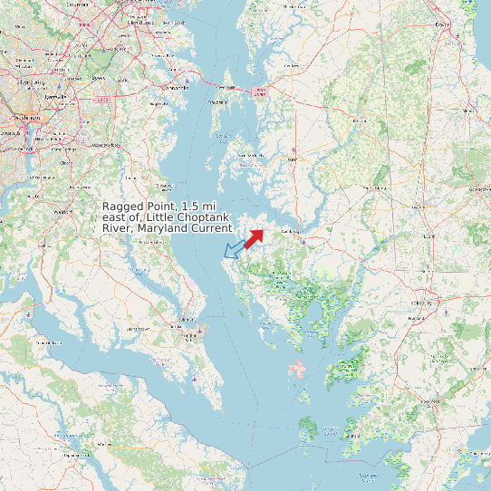 Ragged Point, 1.5 mi east of, Little Choptank River, Maryland Current map