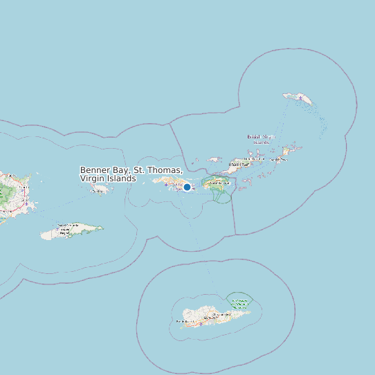Benner Bay, St. Thomas, Virgin Islands map