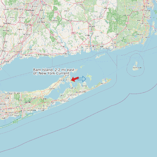Ram Island, 2.2 mi east of, New York Current map