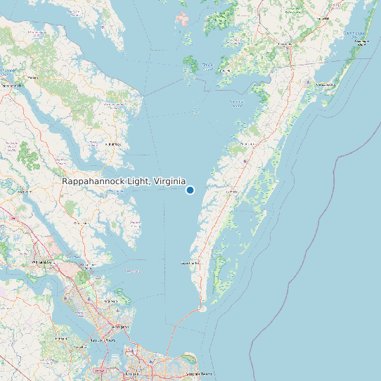 Rappahannock Light, Virginia map