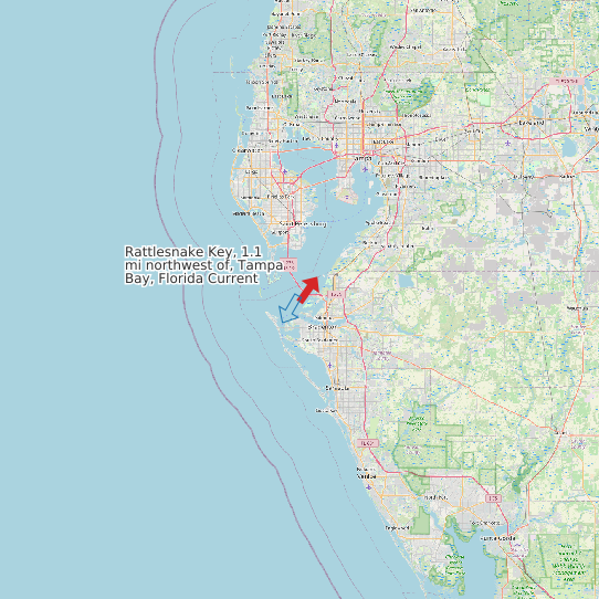 Rattlesnake Key, 1.1 mi northwest of, Tampa Bay, Florida Current map