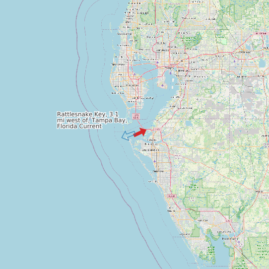 Rattlesnake Key, 3.1 mi west of, Tampa Bay, Florida Current map