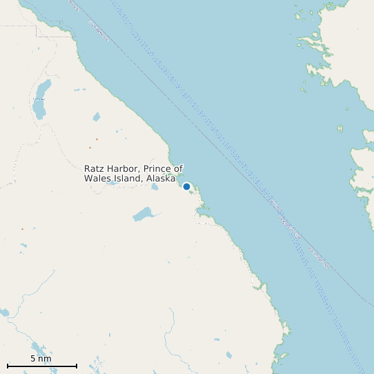 Map of Ratz Harbor, Prince of Wales Island, Alaska Tide Prediction Station