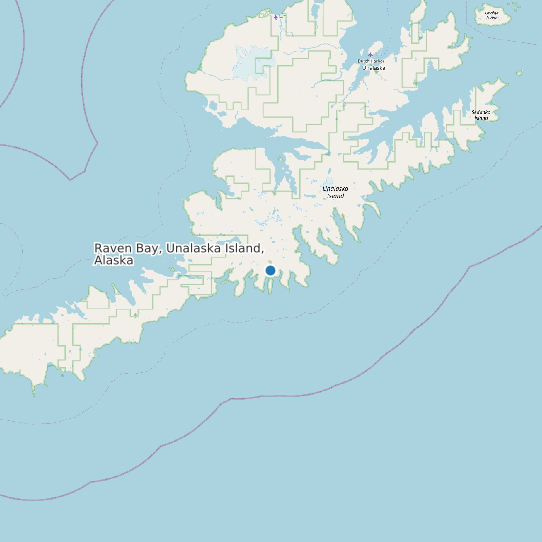 Raven Bay, Unalaska Island, Alaska map