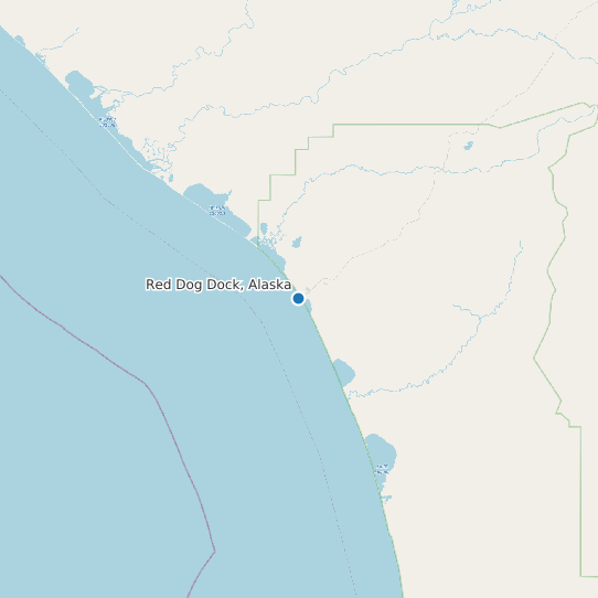 Map of Red Dog Dock, Alaska Tide Prediction Station