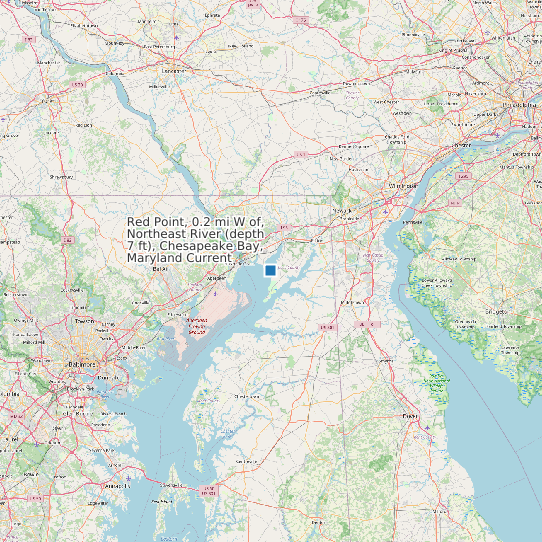 Red Point, 0.2 mi W of, Northeast River (depth 7 ft), Chesapeake Bay, Maryland Current map