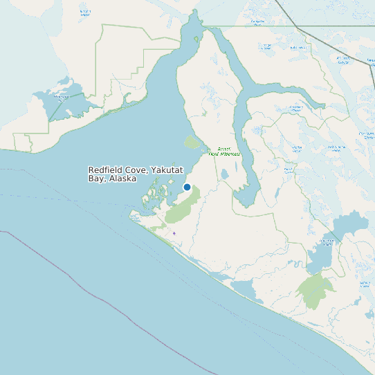 Redfield Cove, Yakutat Bay, Alaska map