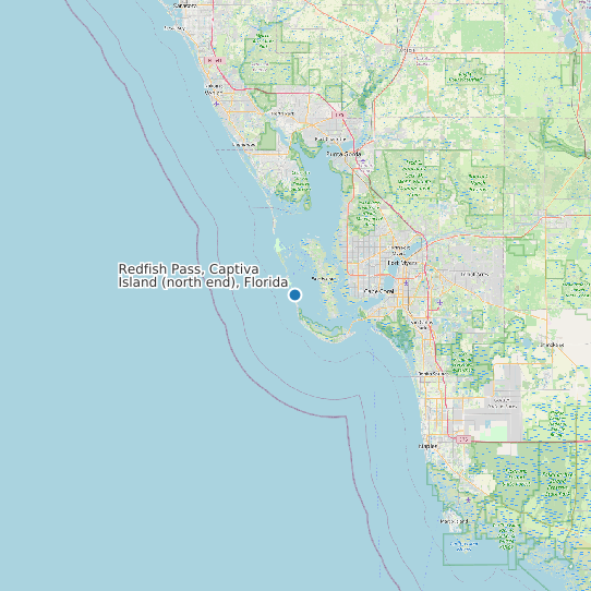 Redfish Pass, Captiva Island (north end), Florida map