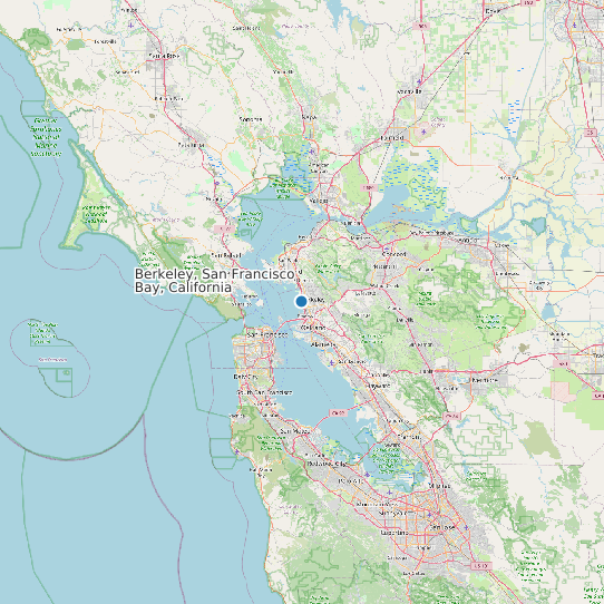 Map of Berkeley, San Francisco Bay, California Tide Prediction Station
