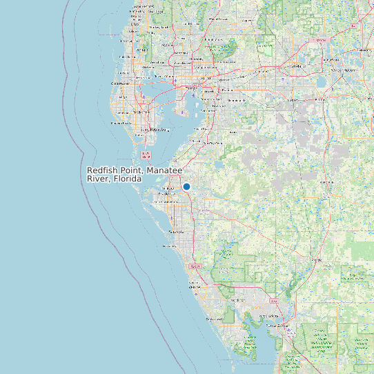 Redfish Point, Manatee River, Florida map