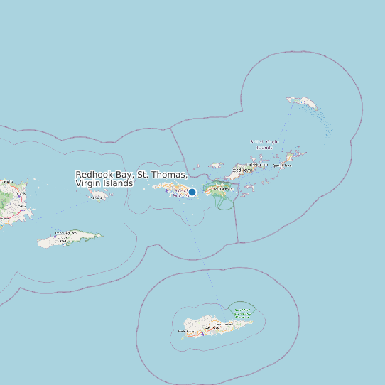 Redhook Bay, St. Thomas, Virgin Islands map