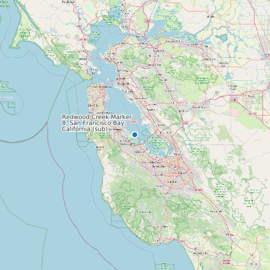 Redwood Creek Marker 8, San Francisco Bay, California (sub) map
