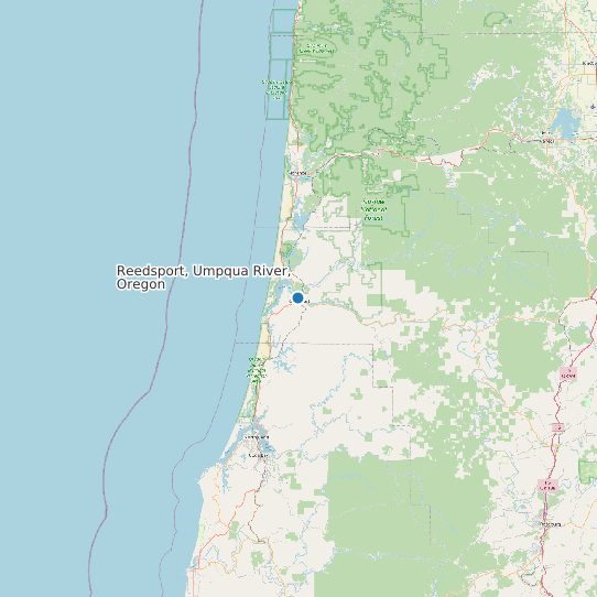 Reedsport, Umpqua River, Oregon map