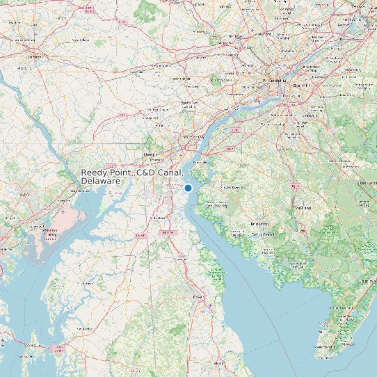 Map of Reedy Point, C&D Canal, Delaware Tide Prediction Station