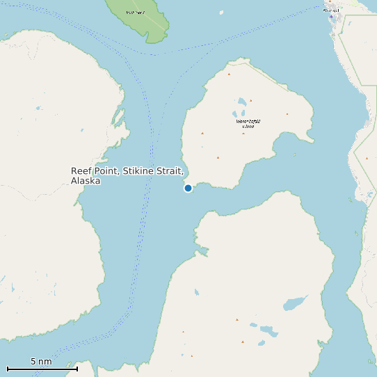 Map of Reef Point, Stikine Strait, Alaska Tide Prediction Station