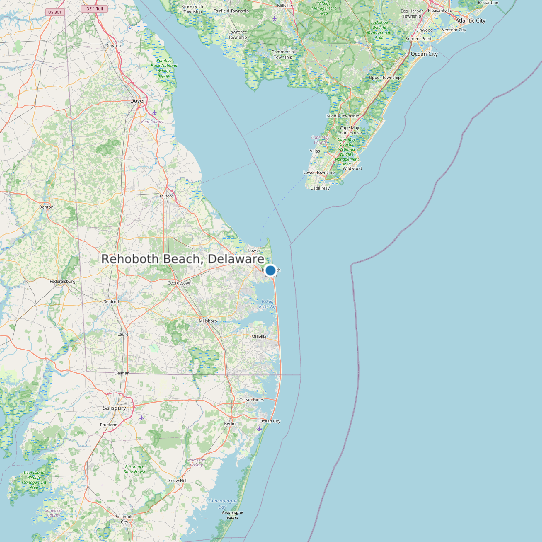 Rehoboth Beach, Delaware map