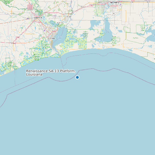 Renaissance SA-13 Platform, Louisiana map