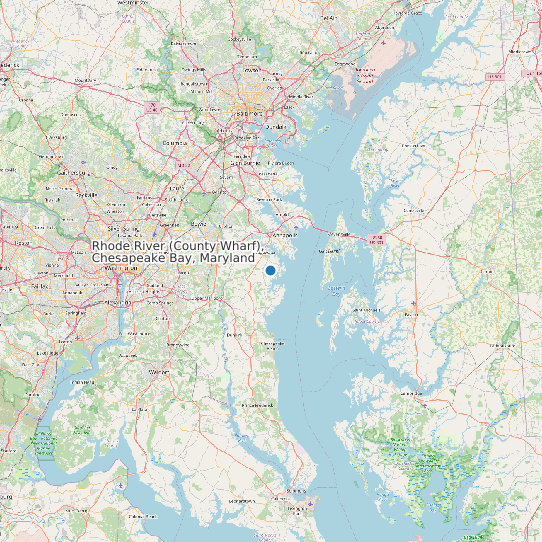 Rhode River (County Wharf), Chesapeake Bay, Maryland map