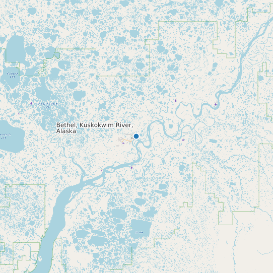 Bethel, Kuskokwim River, Alaska map