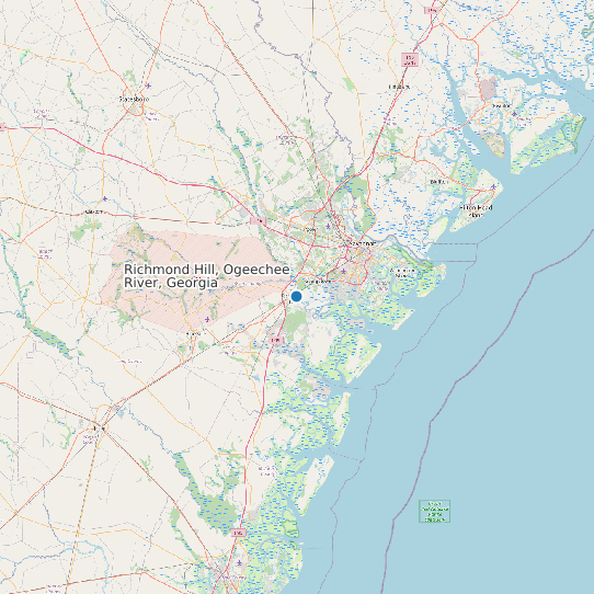 Richmond Hill, Ogeechee River, Georgia map