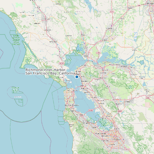 Richmond Inner Harbor, San Francisco Bay, California map