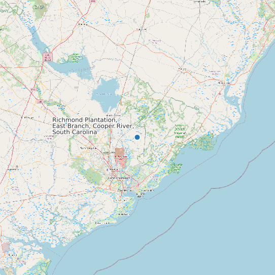 Richmond Plantation, East Branch, Cooper River, South Carolina map