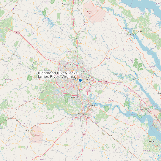 Richmond River Locks, James River, Virginia map