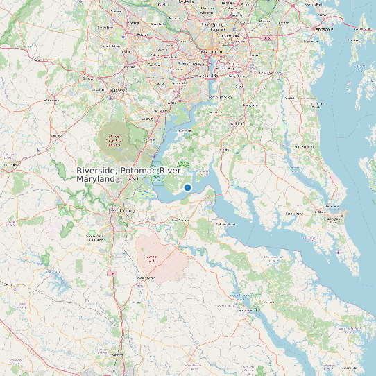Map of Riverside, Potomac River, Maryland Tide Prediction Station