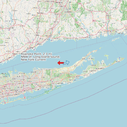 Roanoke Point, 2.3 mi NNW of, Long Island Sound, New York Current map