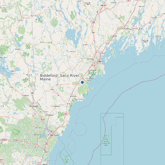 Biddeford, Saco River, Maine map