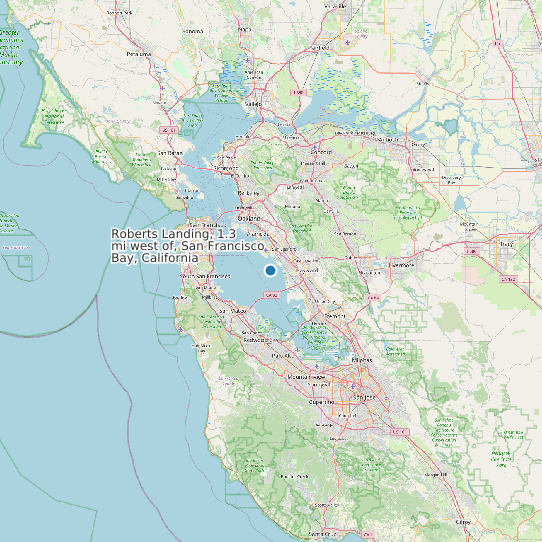 Roberts Landing, 1.3 mi west of, San Francisco Bay, California map