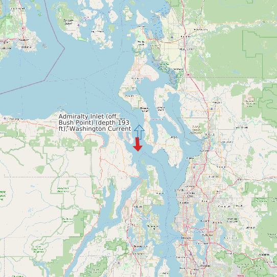 Admiralty Inlet (off Bush Point) (depth 193 ft), Washington Current map