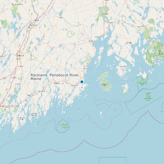 Map of Rockland, Penobscot River, Maine Tide Prediction Station