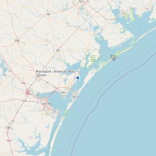 Map of Rockport, Aransas Bay, Texas Tide Prediction Station