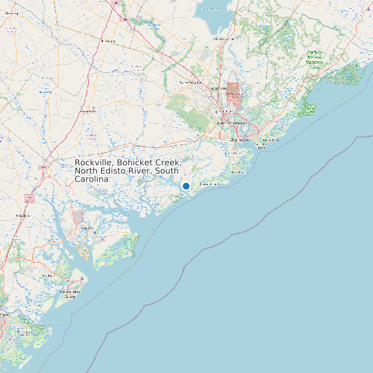 Rockville, Bohicket Creek, North Edisto River, South Carolina map