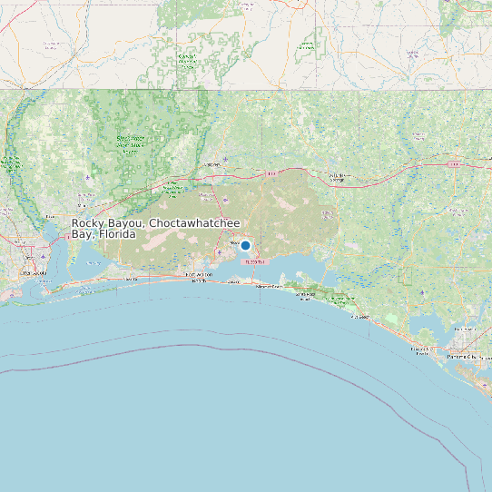Map of Rocky Bayou, Choctawhatchee Bay, Florida Tide Prediction Station