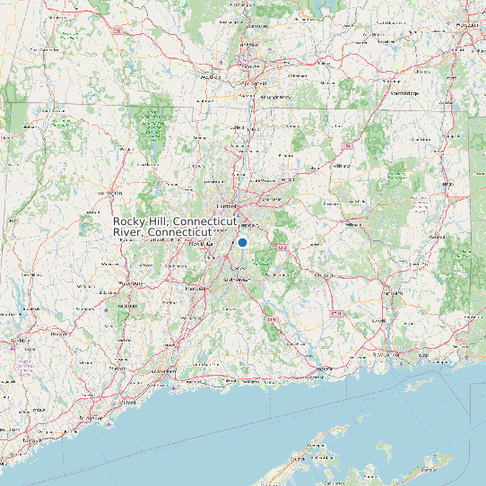 Rocky Hill, Connecticut River, Connecticut map
