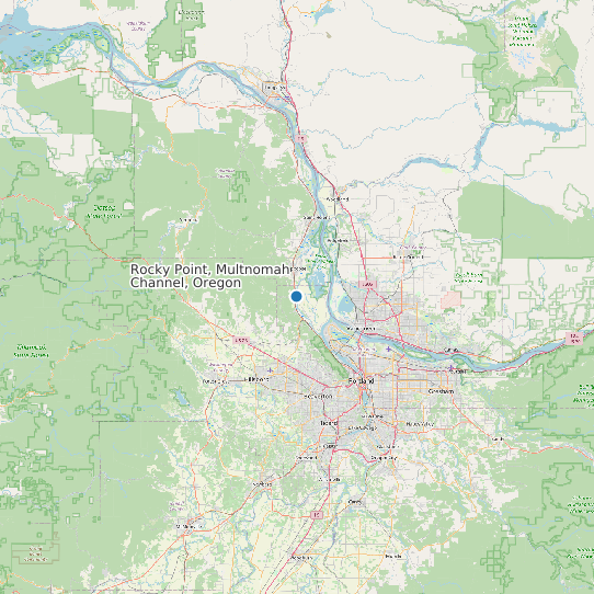 Rocky Point, Multnomah Channel, Oregon map