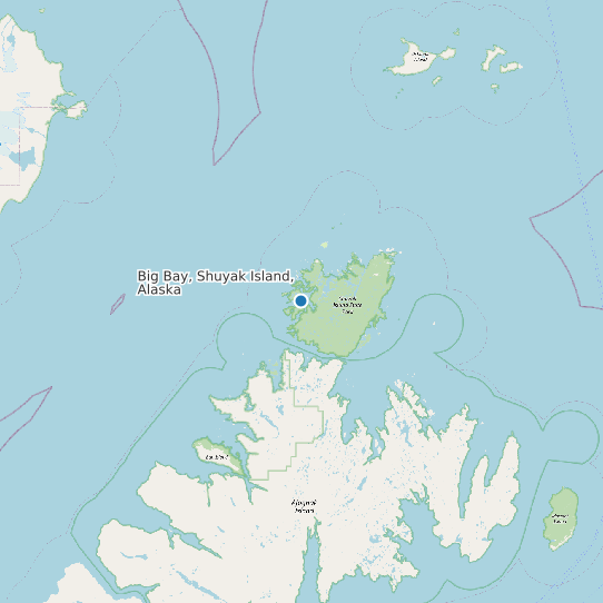 Big Bay, Shuyak Island, Alaska map