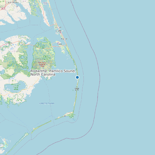 Map of Rodanthe, Pamlico Sound, North Carolina Tide Prediction Station
