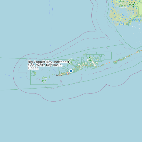 Map of Big Coppitt Key, northeast side, Waltz Key Basin, Florida Tide Prediction Station