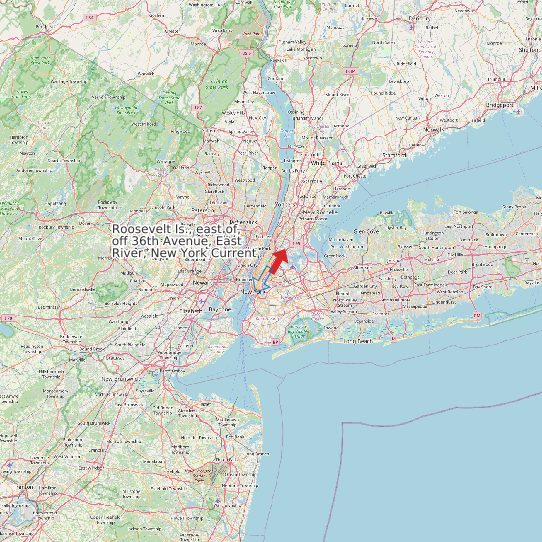 Roosevelt Is., east of, off 36th Avenue, East River, New York Current map