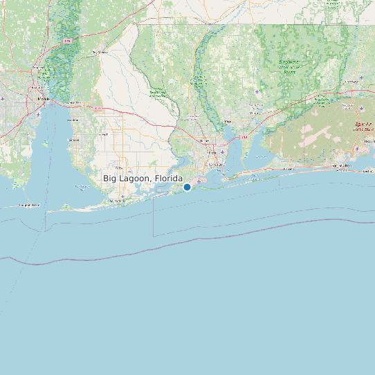 Big Lagoon, Florida map