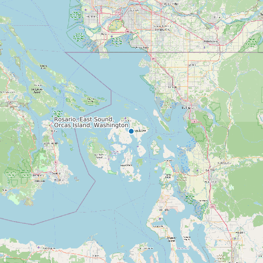 Map of Rosario, East Sound, Orcas Island, Washington Tide Prediction Station