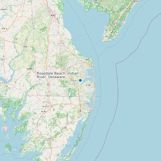 Rosedale Beach, Indian River, Delaware map